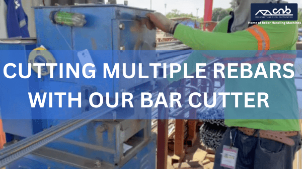 Cutting multiple rebars with our bar cutter