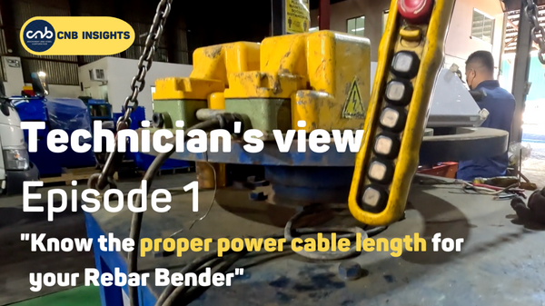 The right power cable for your rebar bender